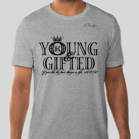 young & gifted t-shirt gray