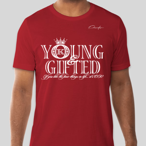 young & gifted t-shirt red