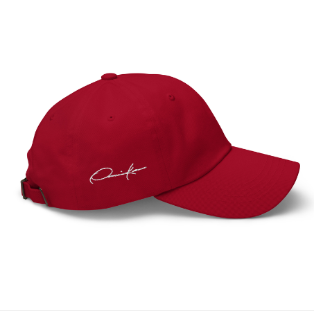 women's red signature baseball cap