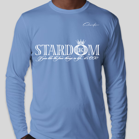 stardom long sleeve shirt carolina blue
