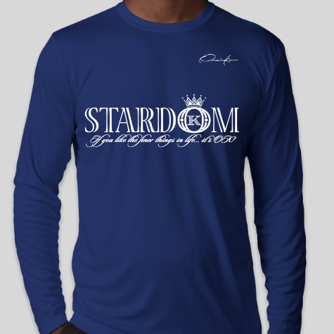 stardom long sleeve shirt royal blue