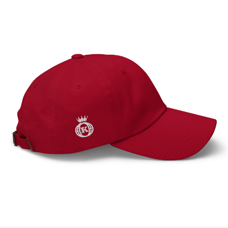 women's red crown cap