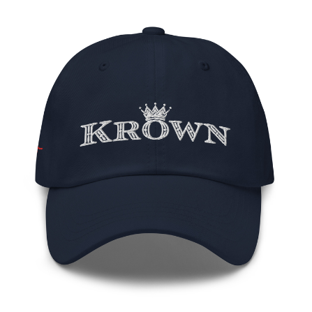 navy blue women's krown baseball cap