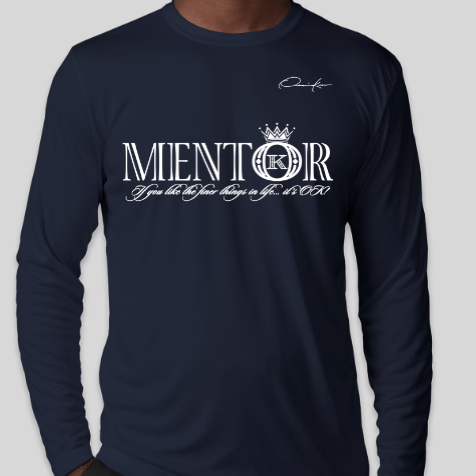 mentor long sleeve shirt navy blue