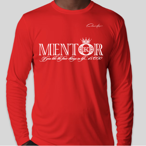 mentor long sleeve shirt red