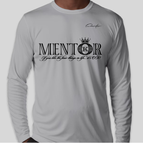 mentor long sleeve shirt gray