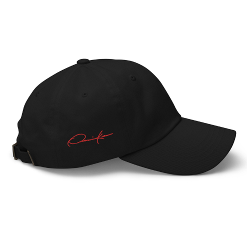 women's plain black signature cap