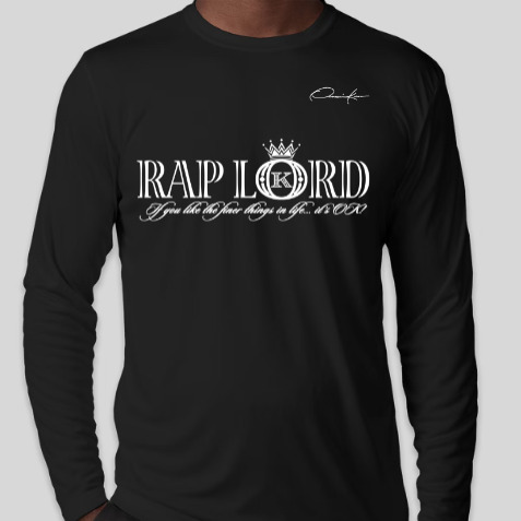 rap lord long sleeve shirt black