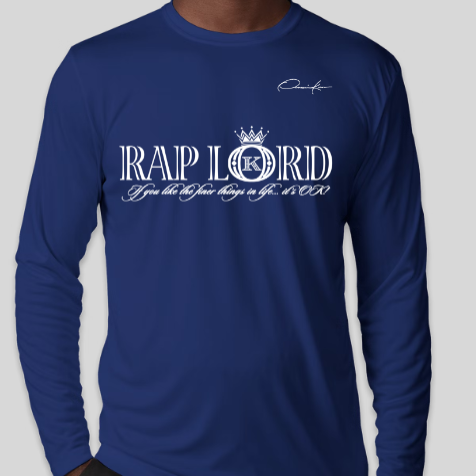 rap lord long sleeve shirt royal blue