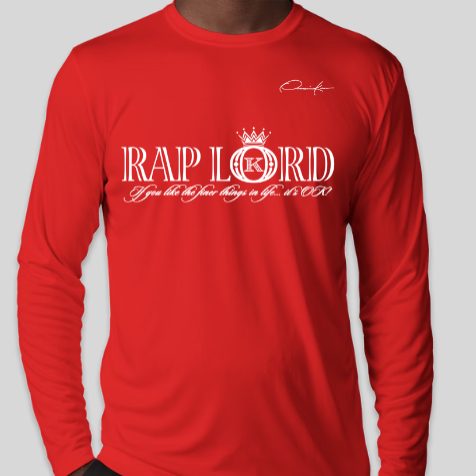 rap lord long sleeve shirt red