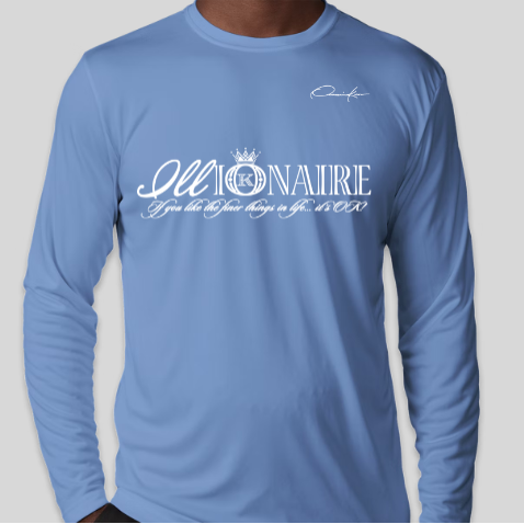 illionaire long sleeve shirt carolina blue