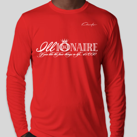 illionaire long sleeve shirt red