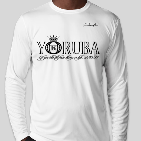 yoruba shirt white long sleeve