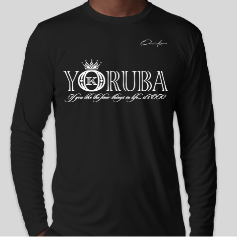 yoruba shirt black long sleeve