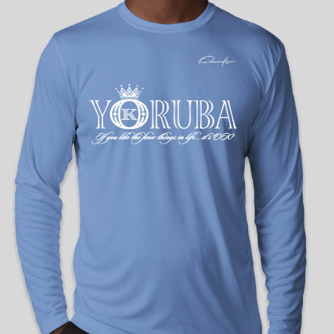 yoruba shirt carolina blue long sleeve