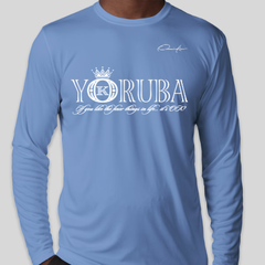 Yoruba Long Sleeve Shirt - Carolina Blue / Small - Long Sleeve Tee
