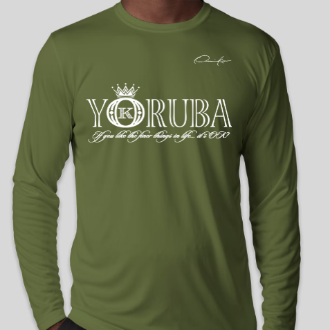 yoruba shirt army green long sleeve