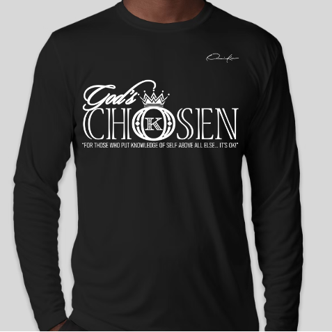 God's Chosen Long Sleeve Shirt Black