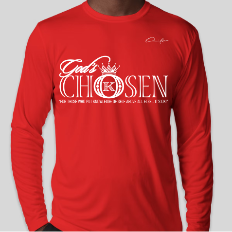 God's Chosen Long Sleeve Shirt Red