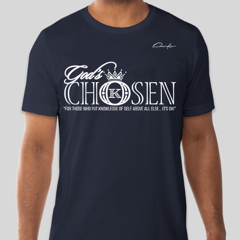 God's Chosen T-Shirt Navy Blue