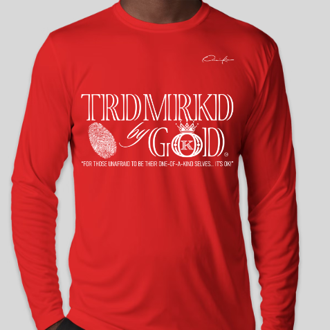 trademarked by god long sleeve red