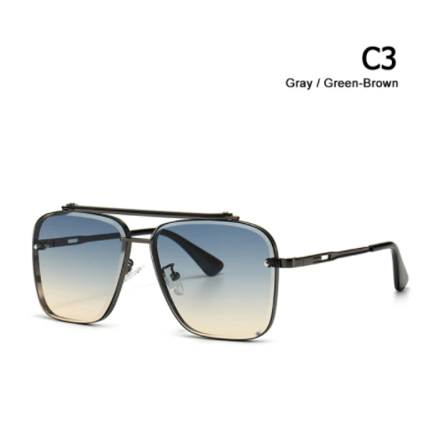 gray gradient green brown sunglasses