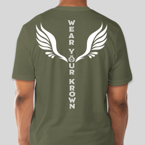 army green spiritual t-shirt