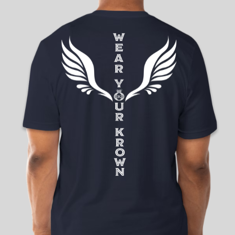 navy blue wear your crown t-shirt