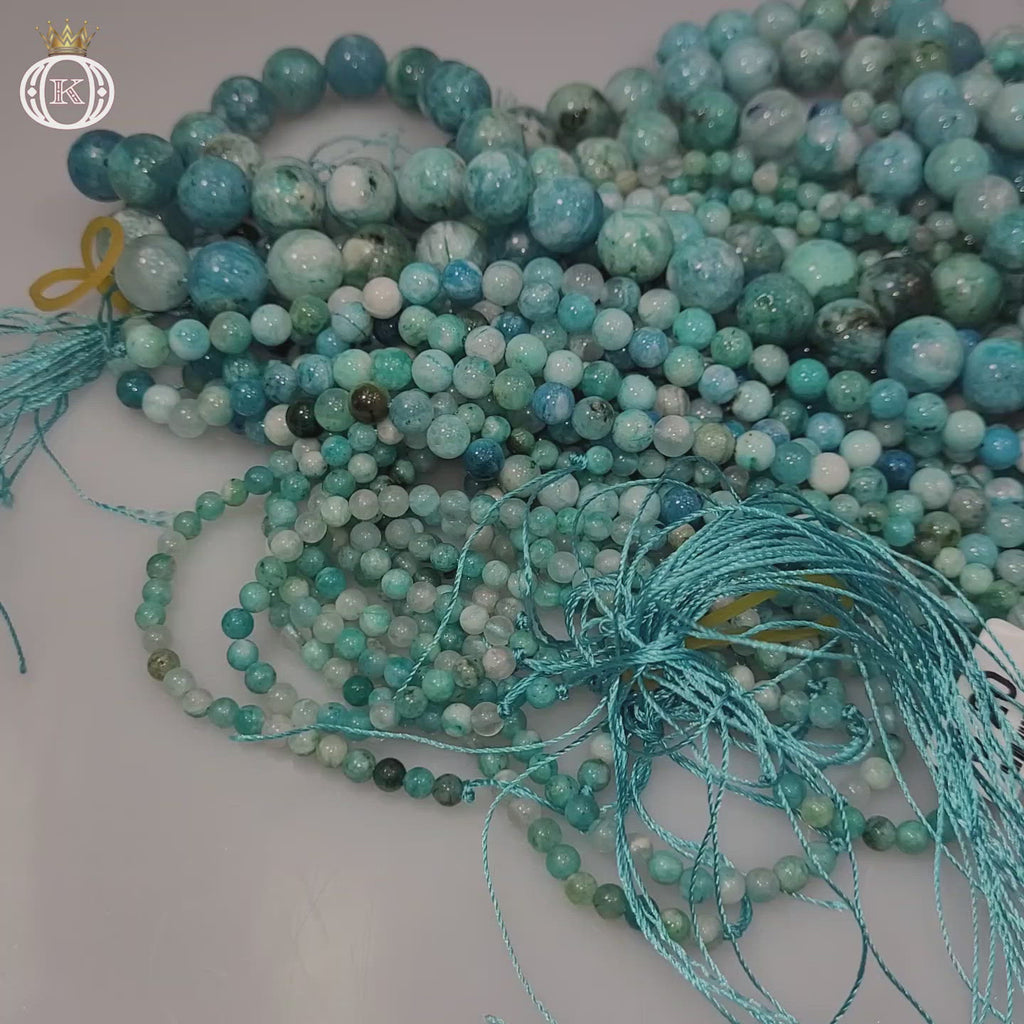 hemimorphite gemstone beads video