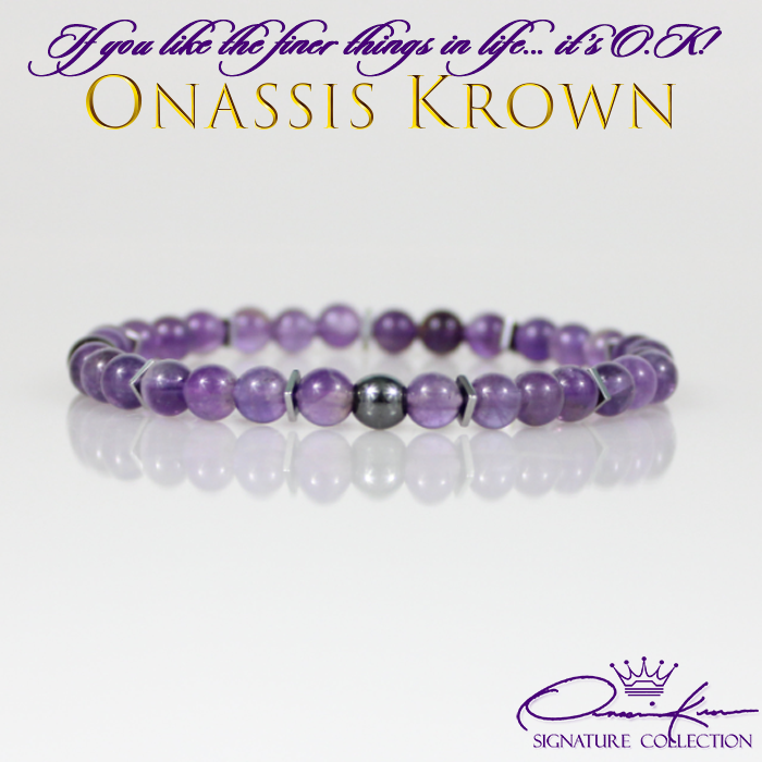 dark purple amethyst bead bracelet