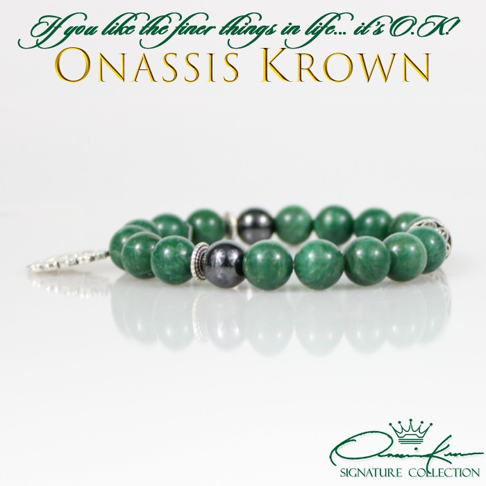 green jade and hematite bracelet