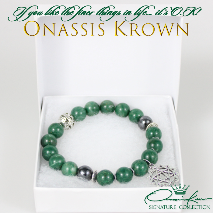 green african jade anahata charm chakra bracelet gift box