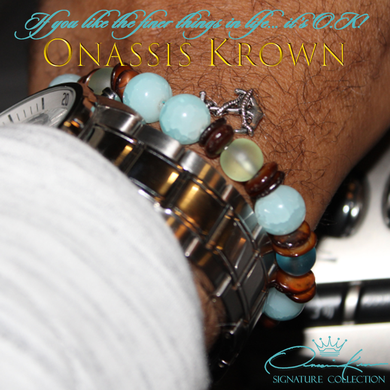 anchor aquamarine brown sea shell bracelet watch combo