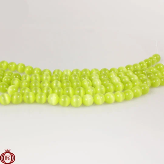 green cats eye beads