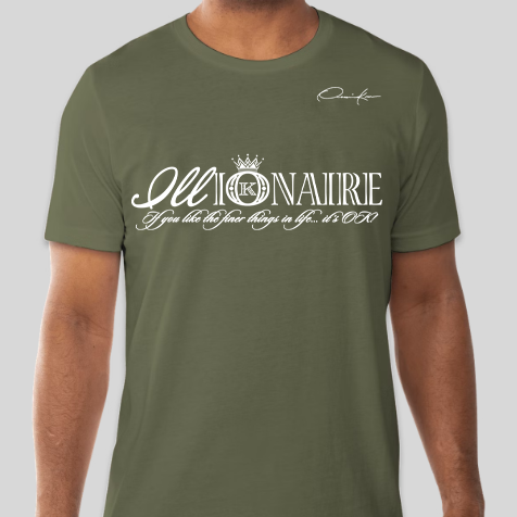 illionaire t-shirt army green