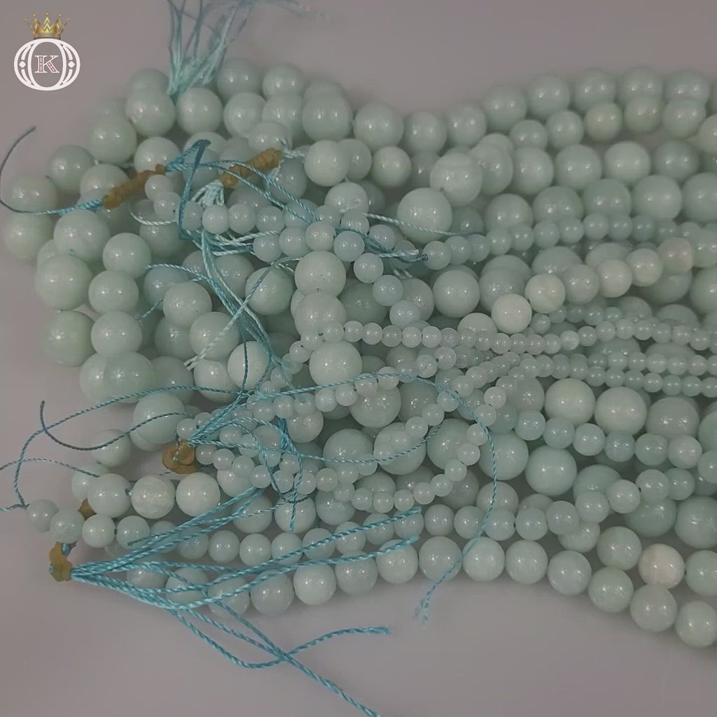 pale green chinese amazonite gemstone beads video