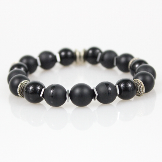 black onyx bead bracelet