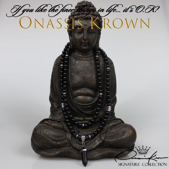 black onyx buddhist prayer beads mala