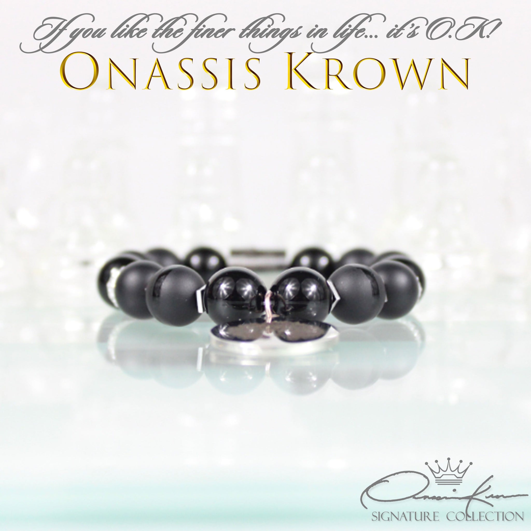 black women black onyx bracelet