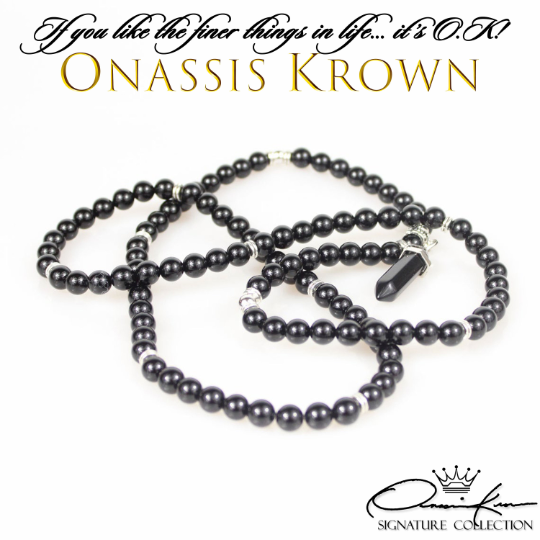 black onyx bead necklace