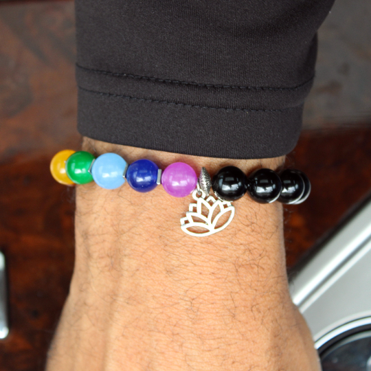 yoga seven chakra bead bracelet
