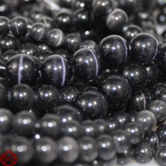 quality black cats eye gemstone beads