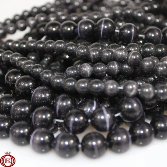 black cats eye beads