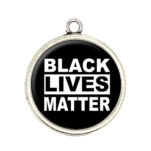 black lives matter cabochon charm