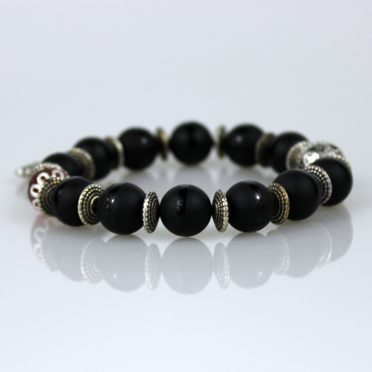 buddhist black onyx bracelet