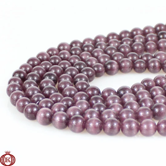 burgundy cats eye gemstone beads