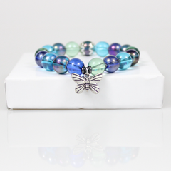 Butterfly Charm Bead Bracelet - 4.5 in - Bracelet