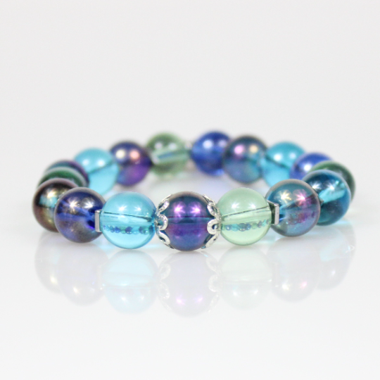 fluorite bead bracelet