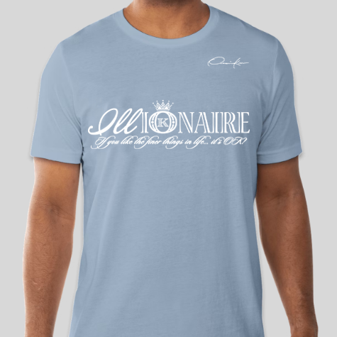 illionaire t-shirt carolina blue
