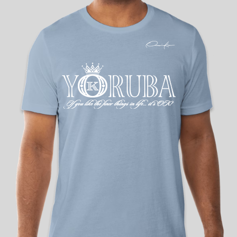 yoruba t-shirt carolina blue